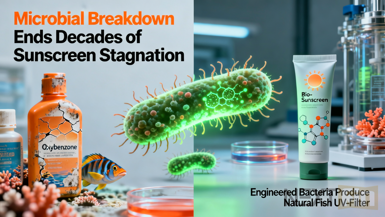 Microbial Breakthrough Ends Decades of Sunscreen Stagnation as Engineered Bacteria Produce Natural Fish UV-Filter