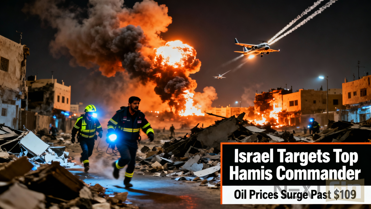 Israel Targets Top Hamas Commander as Oil Prices Surge Past 109 Dollars