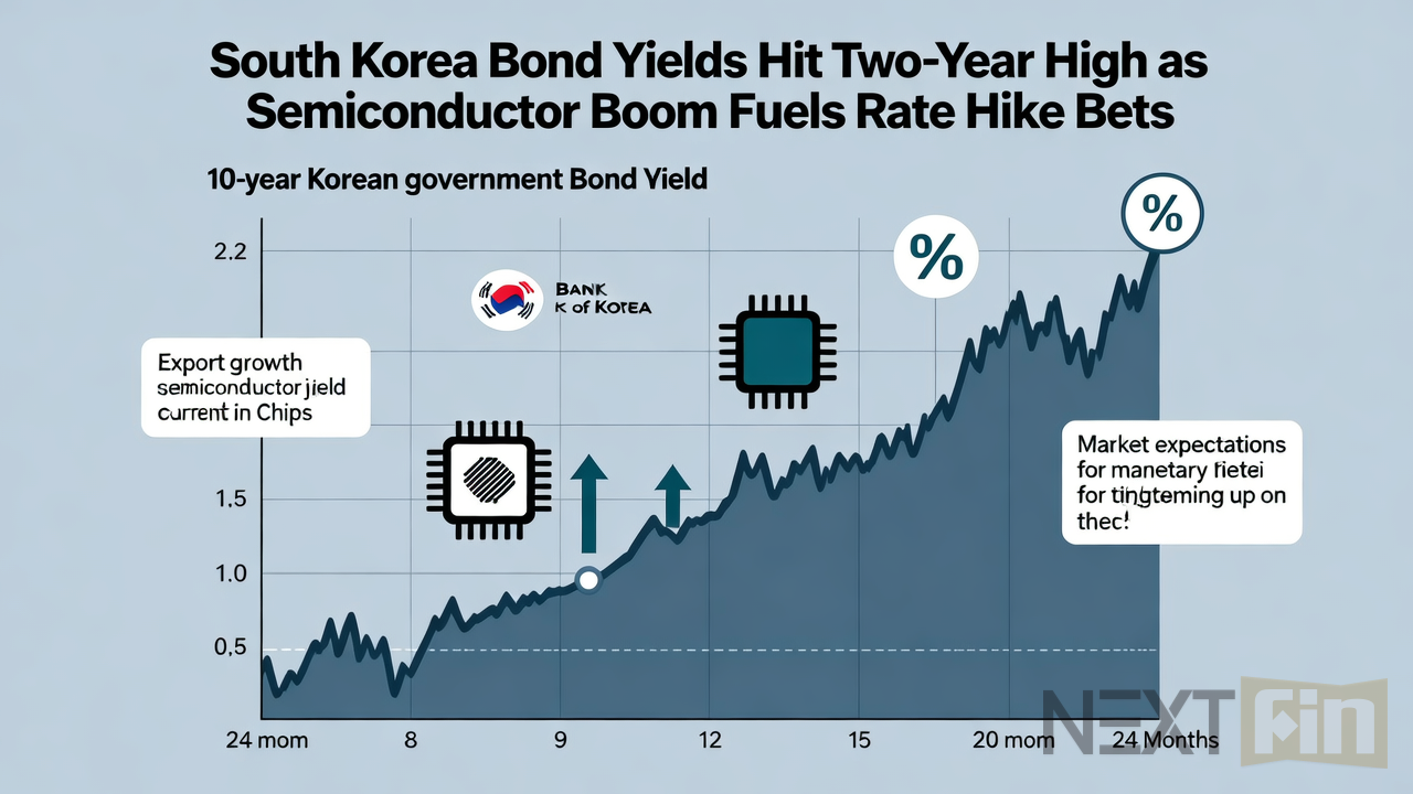 South Korea Bond Yields Hit Two-Year High as Semiconductor Boom Fuels Rate Hike Bets