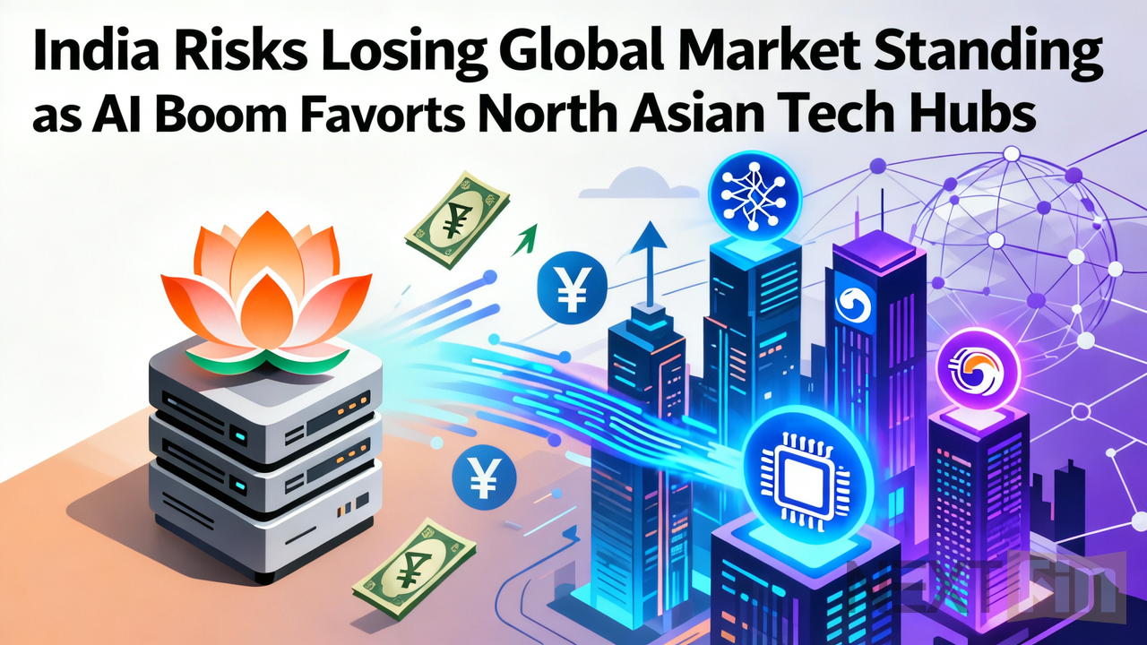 India Risks Losing Global Market Standing as AI Boom Favors North Asian Tech Hubs