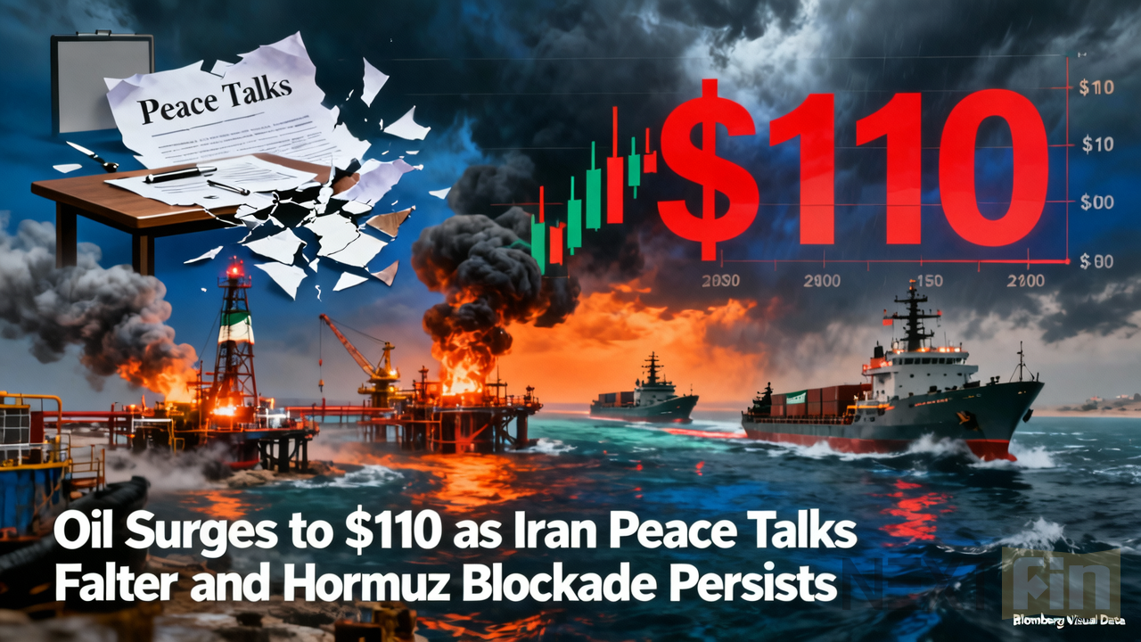 Oil Surges to $110 as Iran Peace Talks Falter and Hormuz Blockade Persists