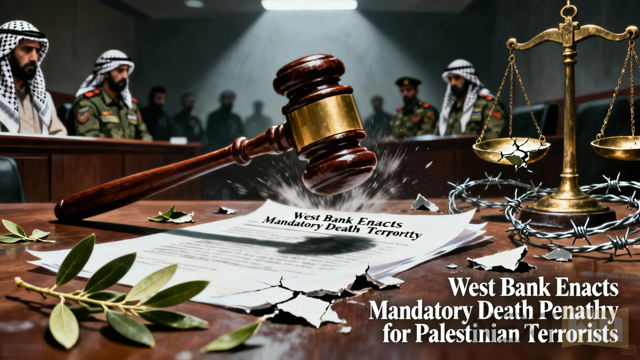West Bank Enacts Mandatory Death Penalty for Palestinian Terrorists