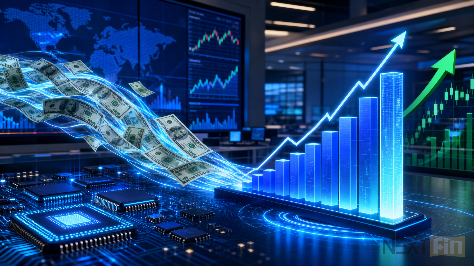 US Stocks Draw Record Weekly Inflows as Investors Pile Into Tech