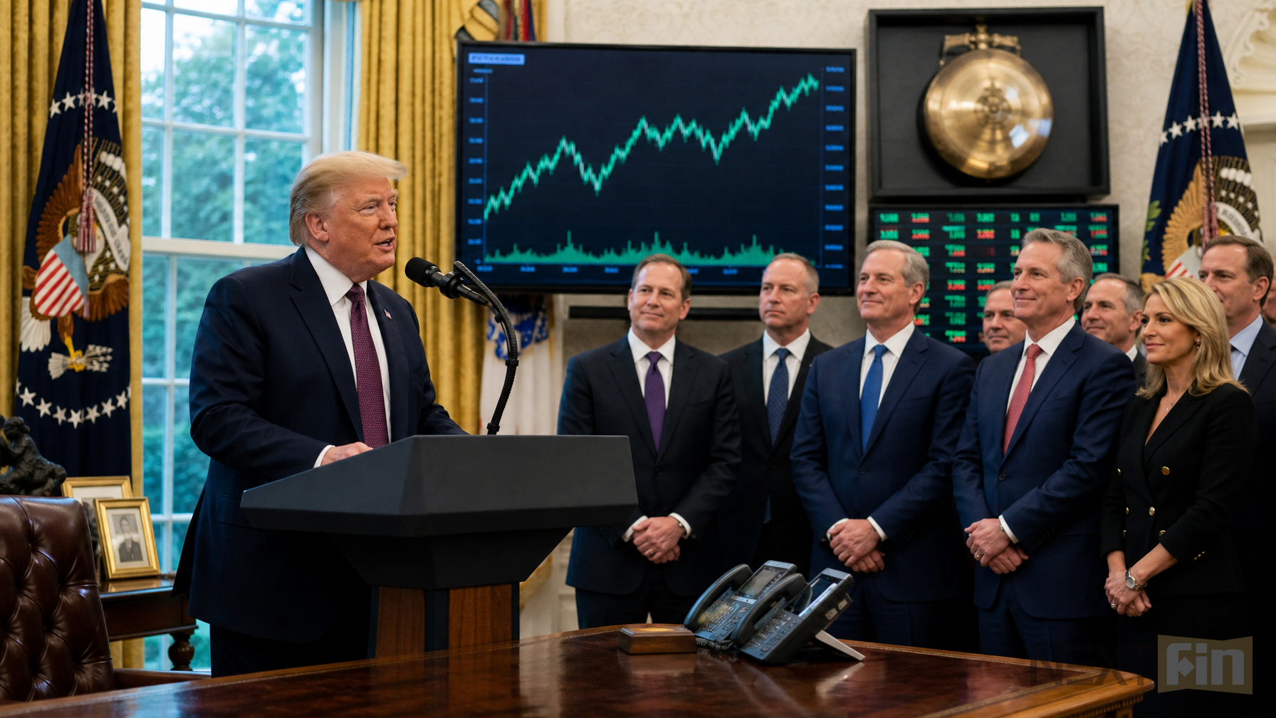 Trump Uses White House Bell-Ringing to Launch Trump Accounts