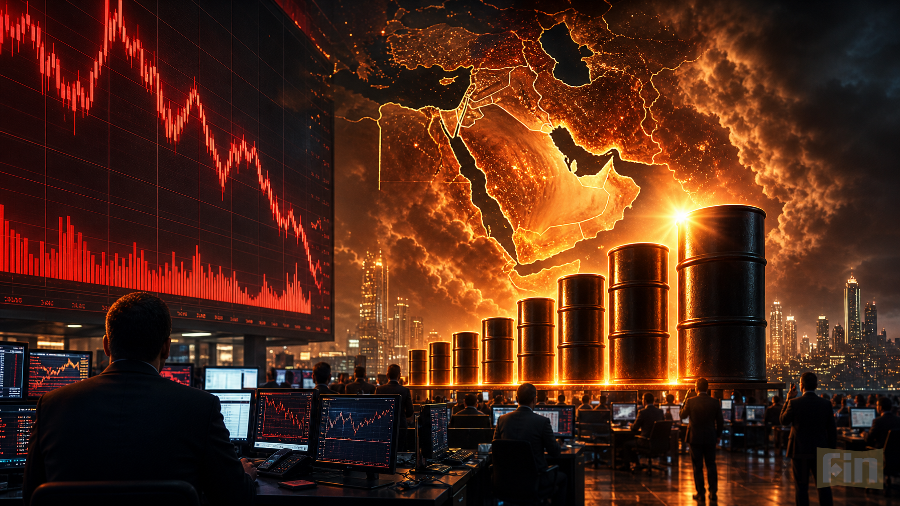 Oil Surges, U.S. Stock Futures Slip as Middle East Strikes Reignite Inflation Fears