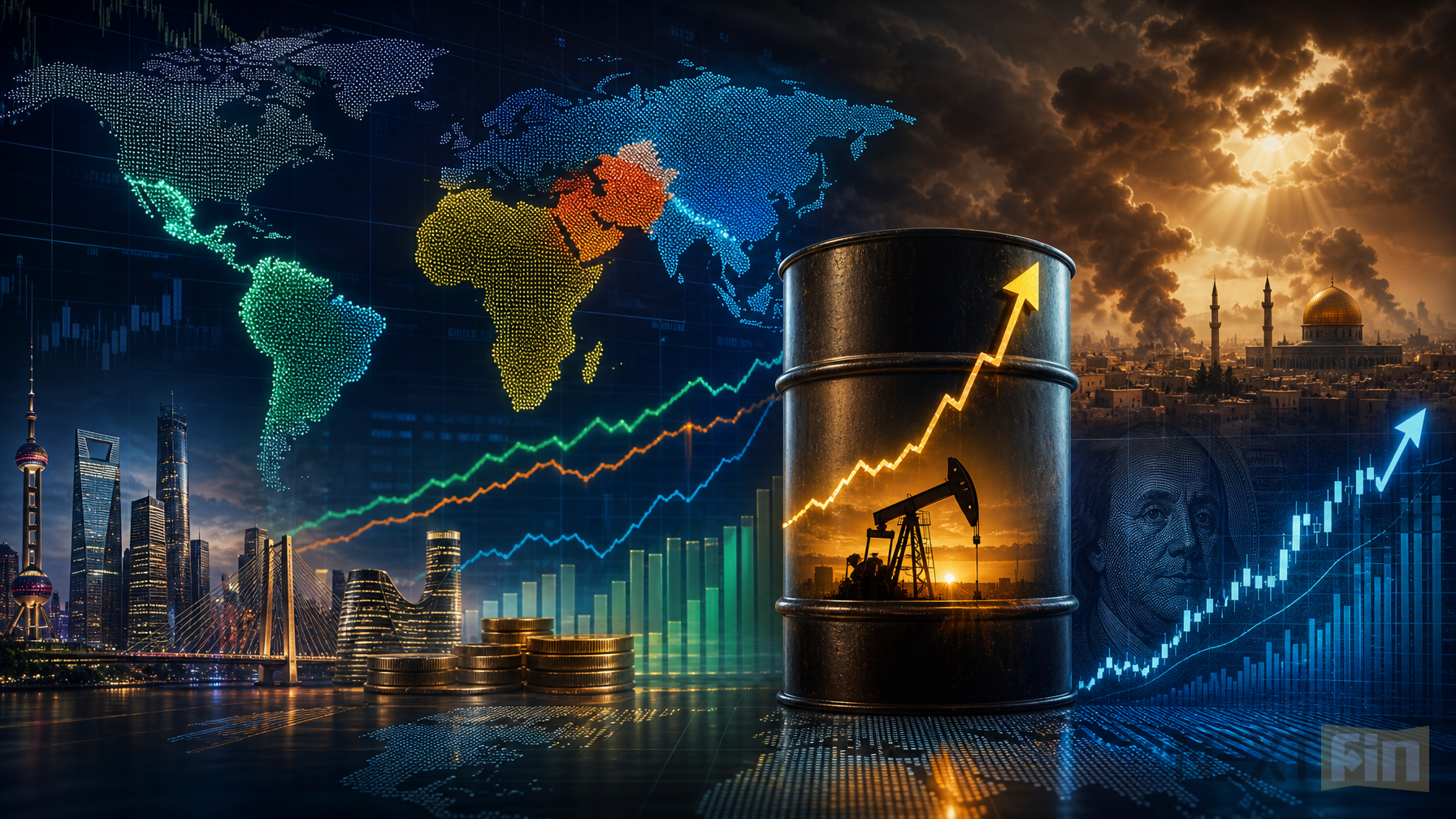 Emerging-Market Stocks Mixed as Iran Tensions Lift Oil and the Dollar