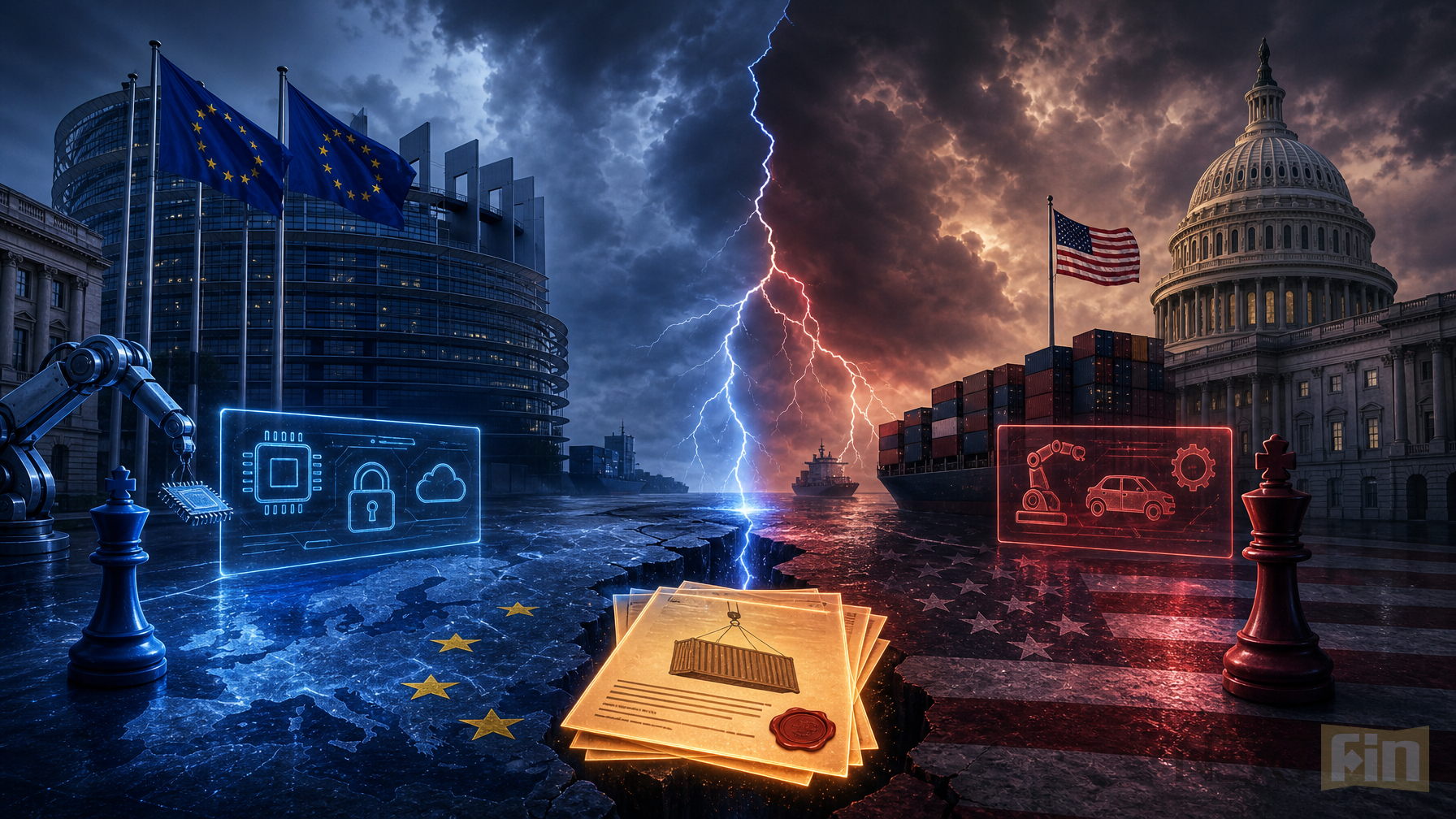 Trump Threatens New EU Tariffs After Google Fine