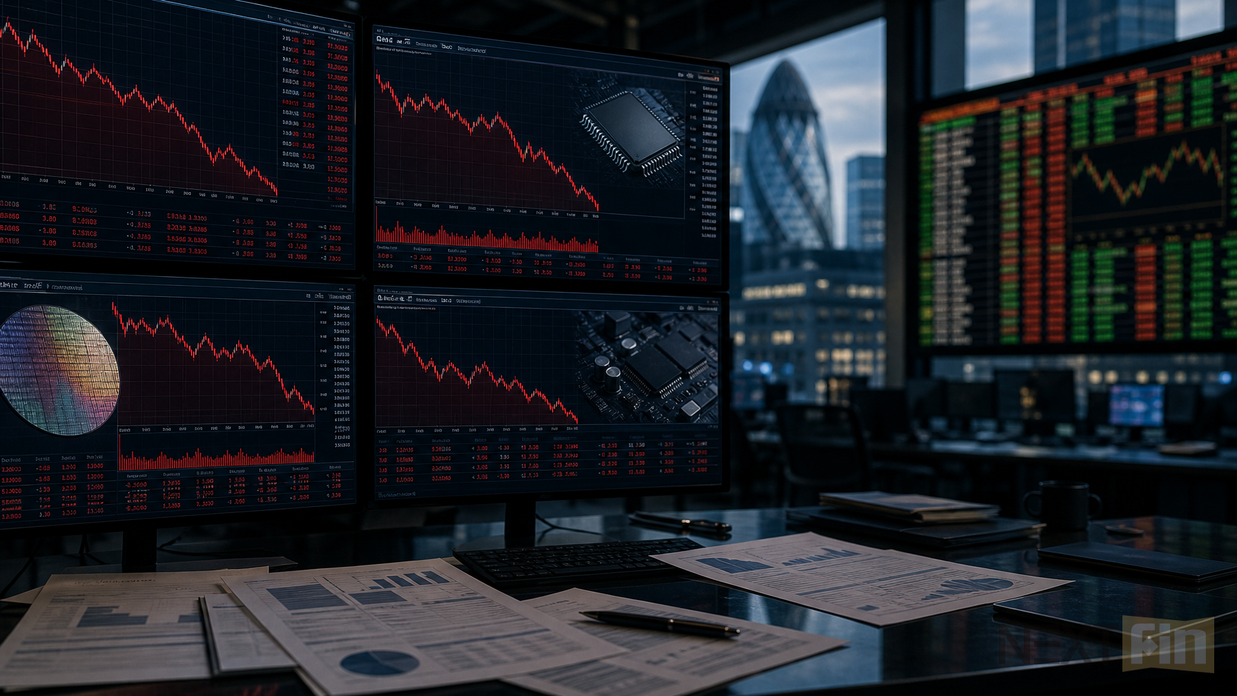 Chip Selloff Rattles FTSE 100 as Earnings Flood In