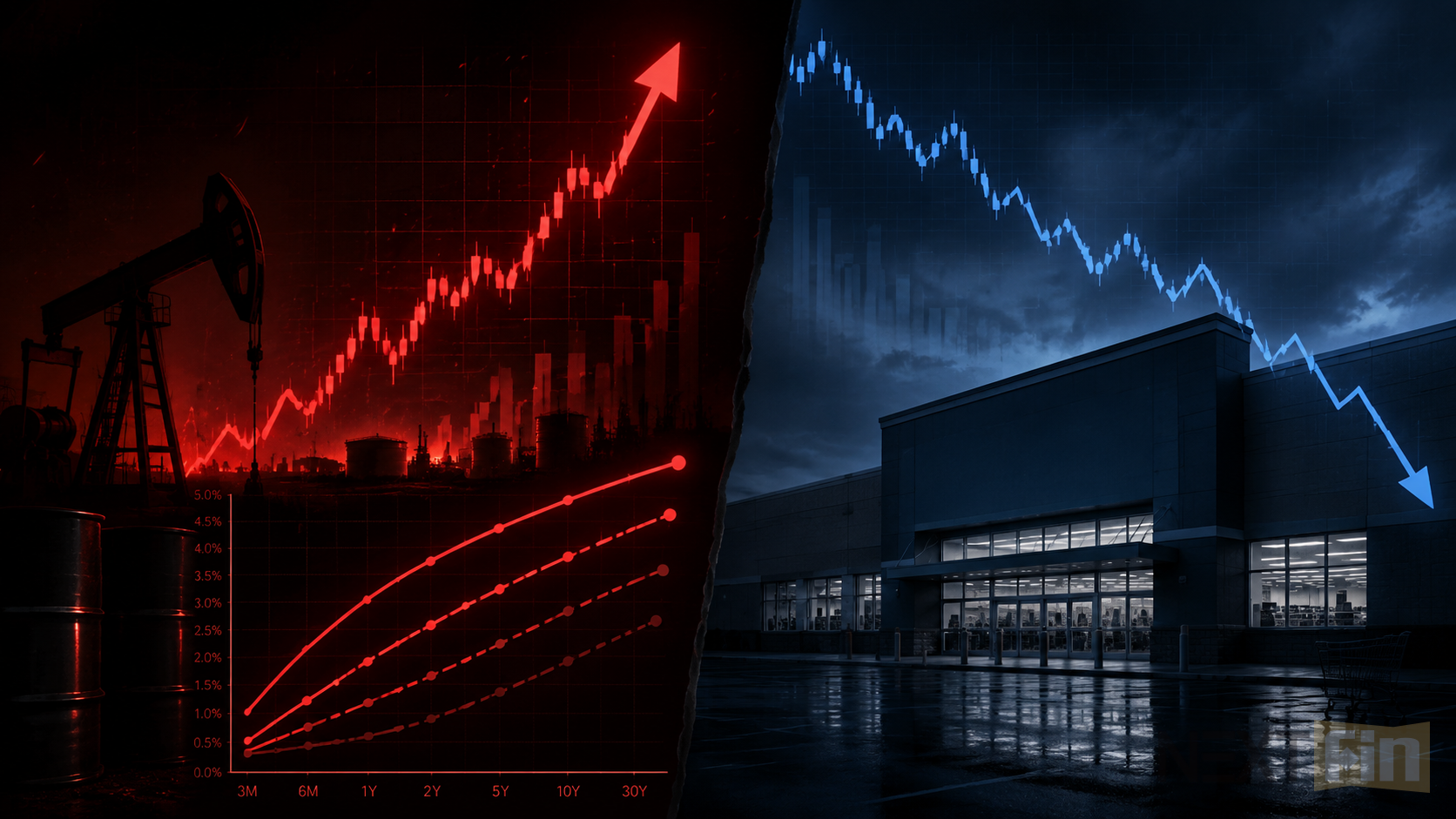 US Stock Futures Fall as Oil, Yields Climb While Walmart Slumps
