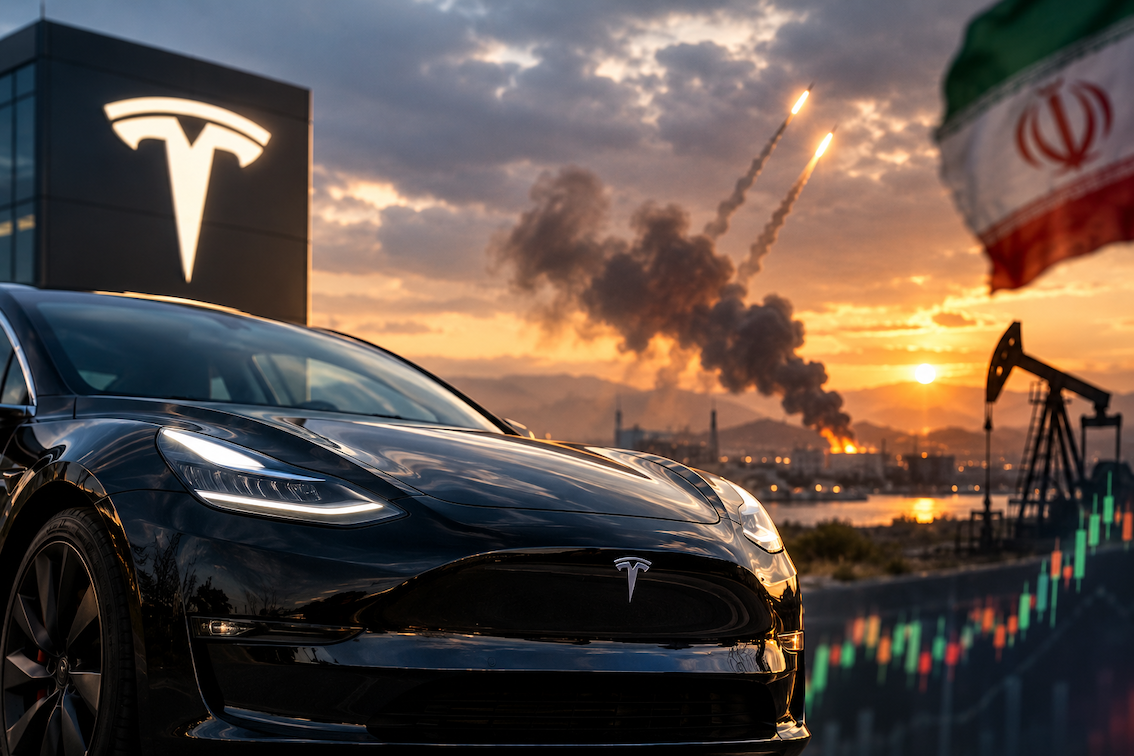 Tesla Surges 5.5% as Utilities Crater and Dow Slides on Renewed Iran Conflict | US Market Close (Aug. 31)