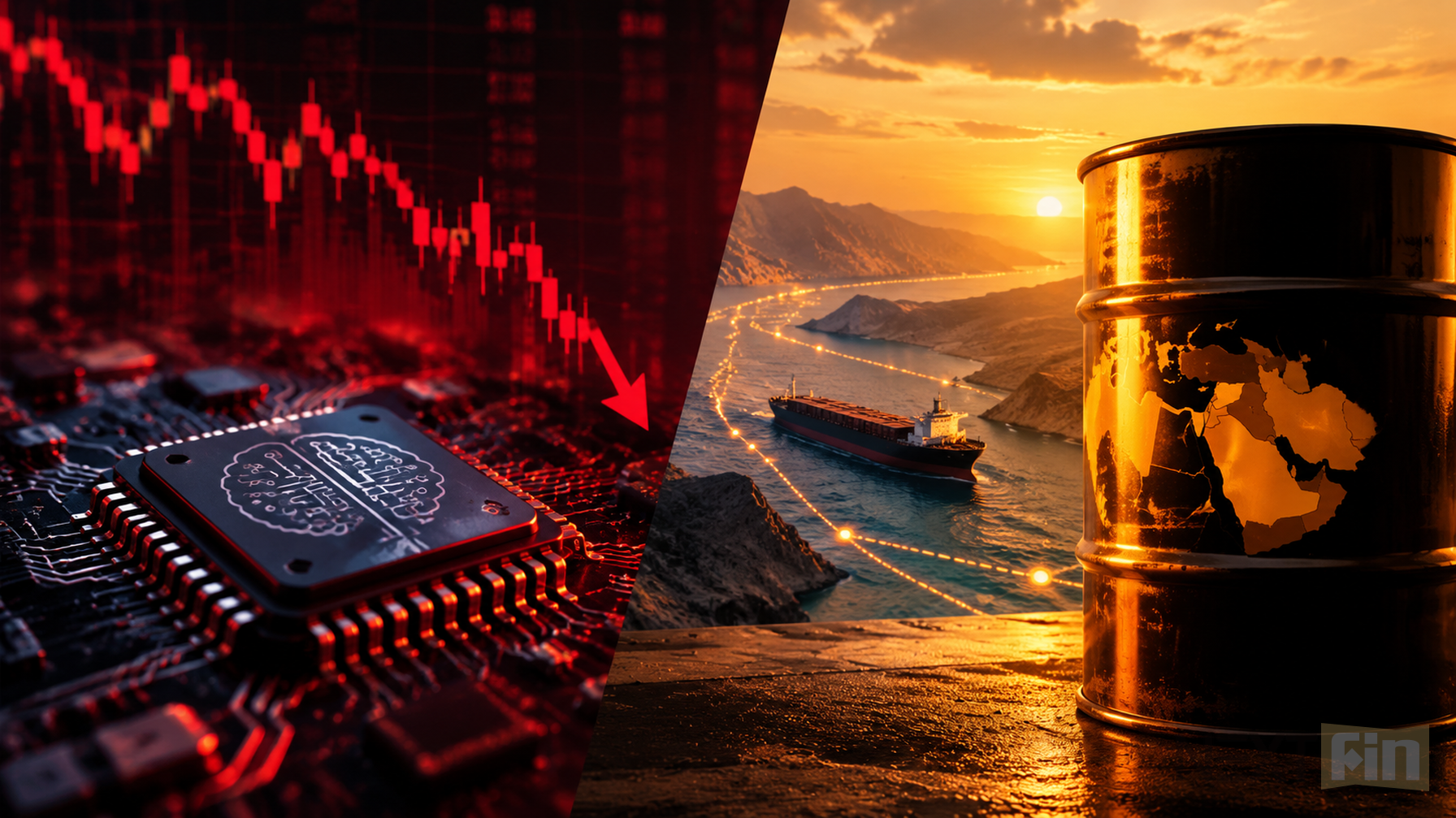Stocks Fall as Microsoft Joins AI Caution and Oil Jumps on Middle East Supply Fears