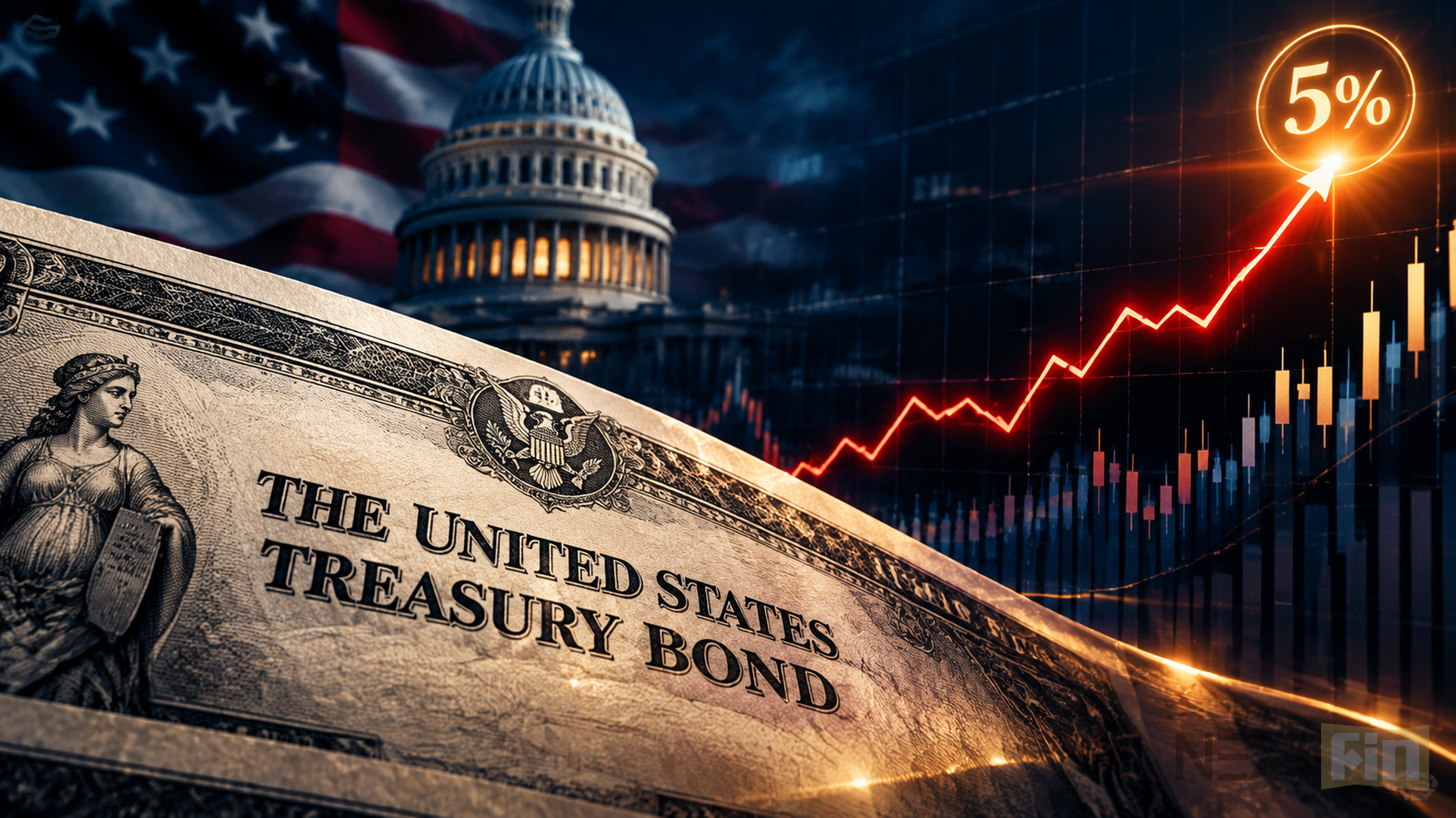 Ten-Year Treasury Yield Hits 5% for First Time Since 2023