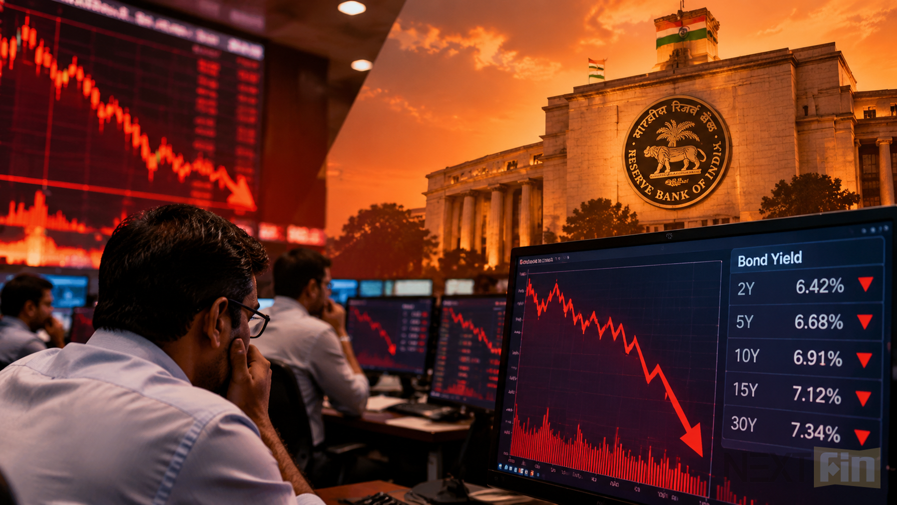 Indian Bonds Sink on Central Bank Debt-Sale Plan, Global Selloff