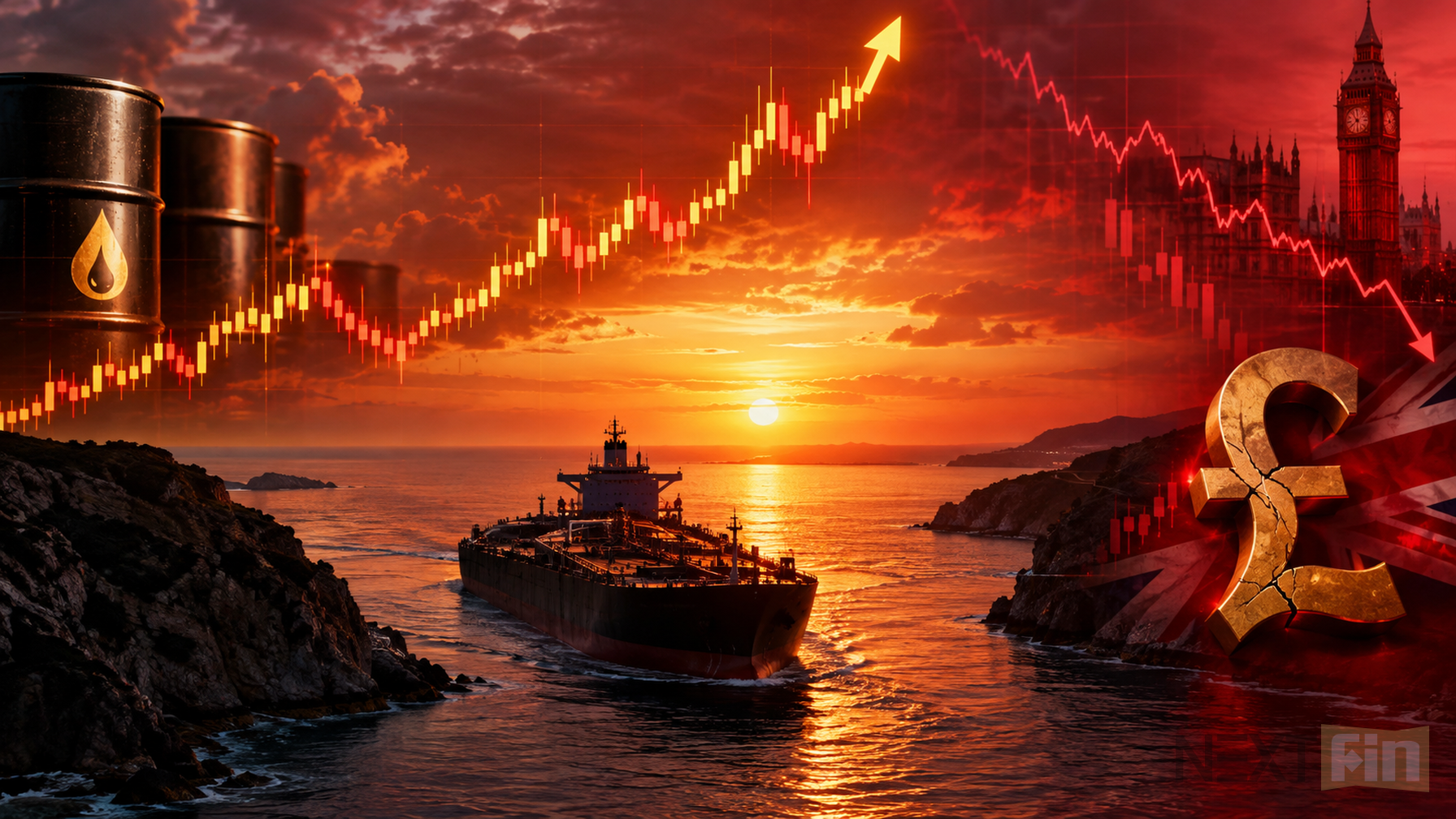 UK Stock Futures and Pound Slip as Brent Extends Climb Above $100