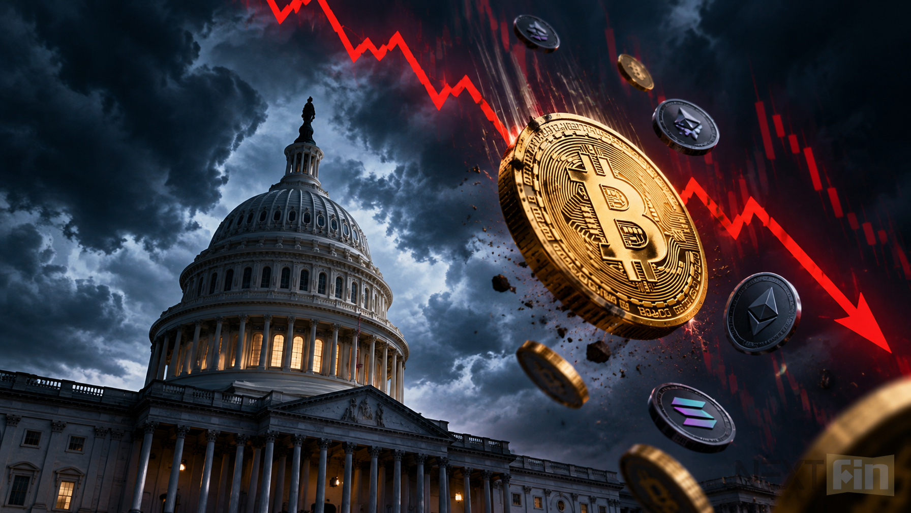 Bitcoin and Crypto Stocks Slide After Senate Fails to Advance Clarity Act, Wiping $70 Billion From Market