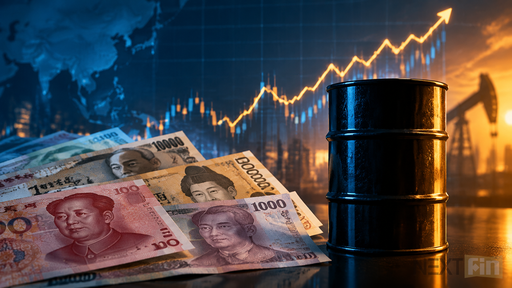 Asian Currencies Weaken as Fed Delivers First Rate Hike Since 2023 and Oil Tops $107