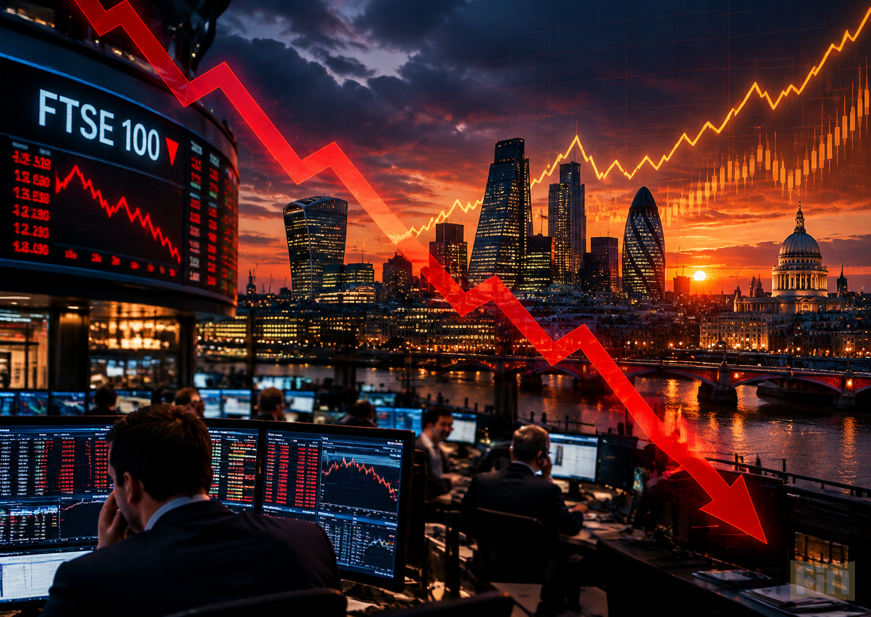 UK Stock Futures Fall as Retail Sales Rebound Exposes FTSE 100's Rate-Cut Rally