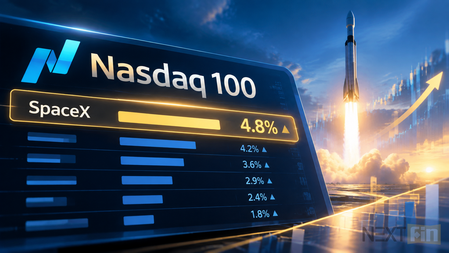 SpaceX's Nasdaq 100 Weight Confirmed at 2.82% in Rebalance
