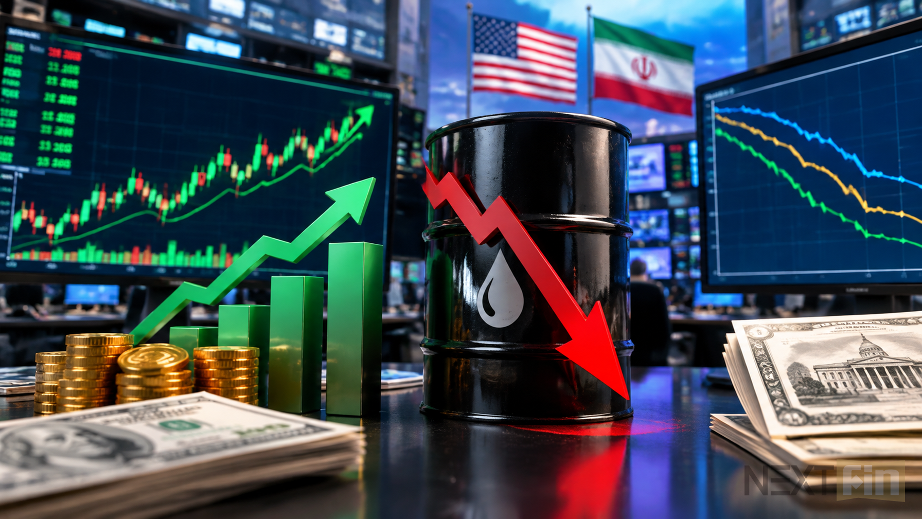 Stocks and Bonds Rally as Oil Tumbles on US-Iran Talk Hopes