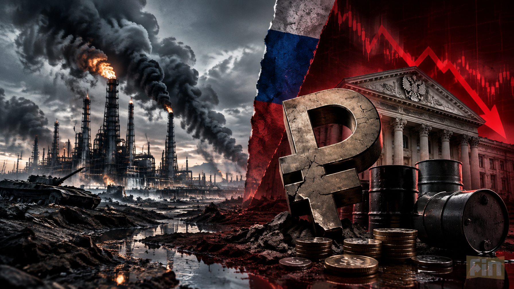Russia-Ukraine War Becomes Economic Battle as Refineries Burn and Growth Forecast Hits Zero