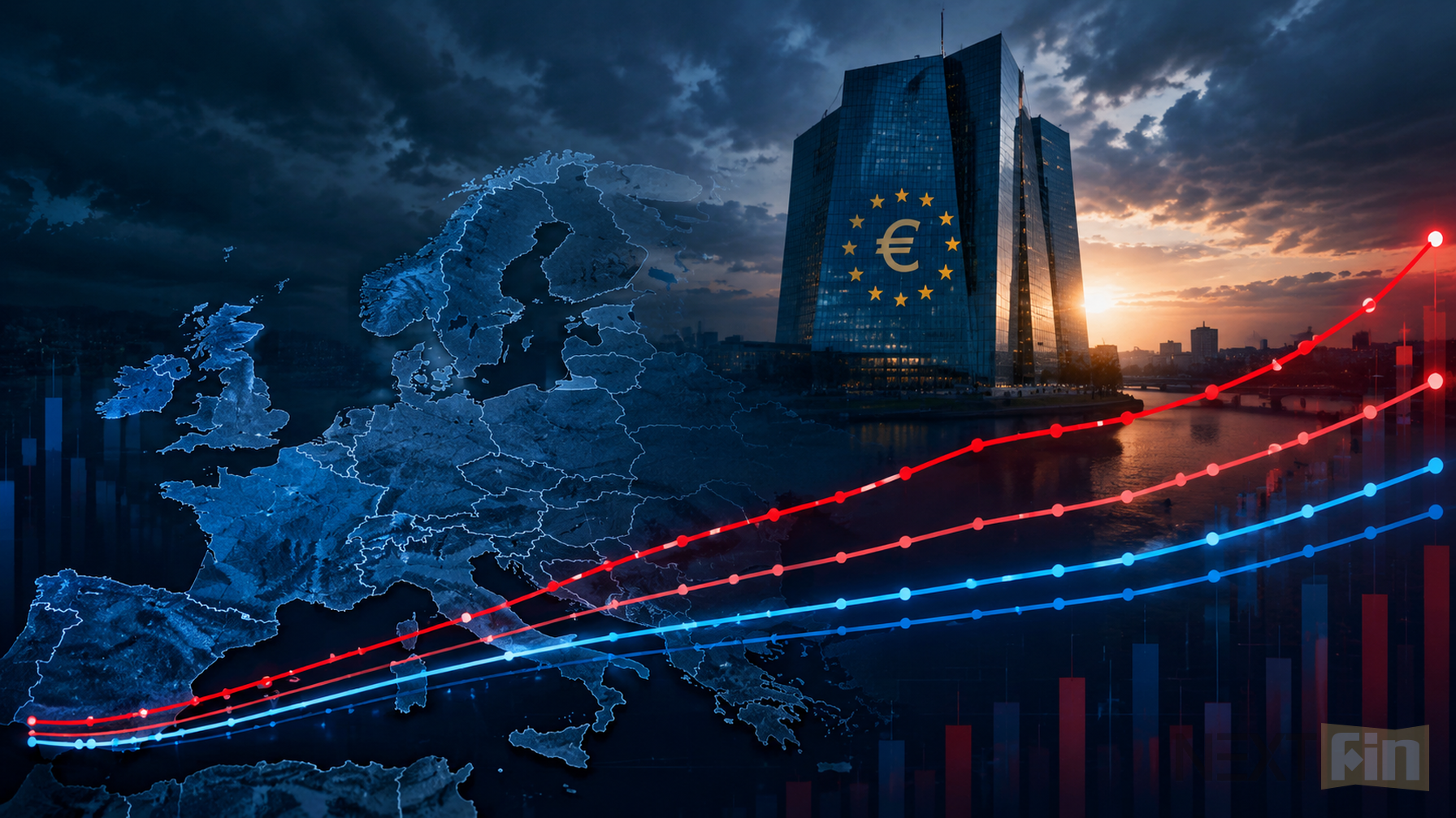 Europe's Bond-Spread Blowout Prompts Bets on Fewer ECB Hikes