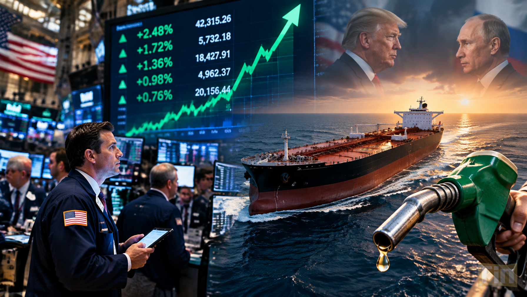 Dow Gains 423 Points on Trump-Putin Diesel Deal as Consumer Sentiment Sinks