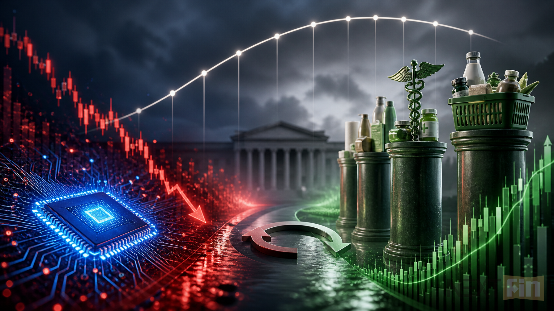 Stocks Rotate as Tech & Chip Shares Slide
