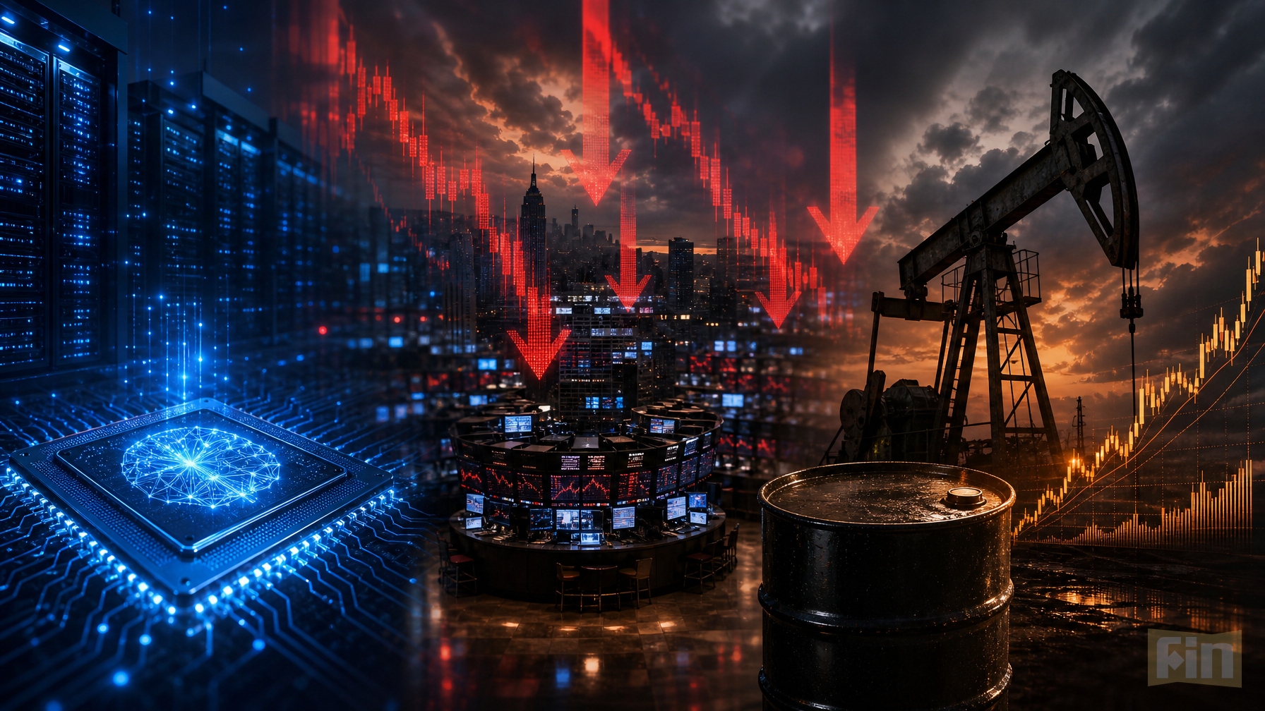 Wall Street Falls as AI Financing Fears Collide With a $110 Oil Shock