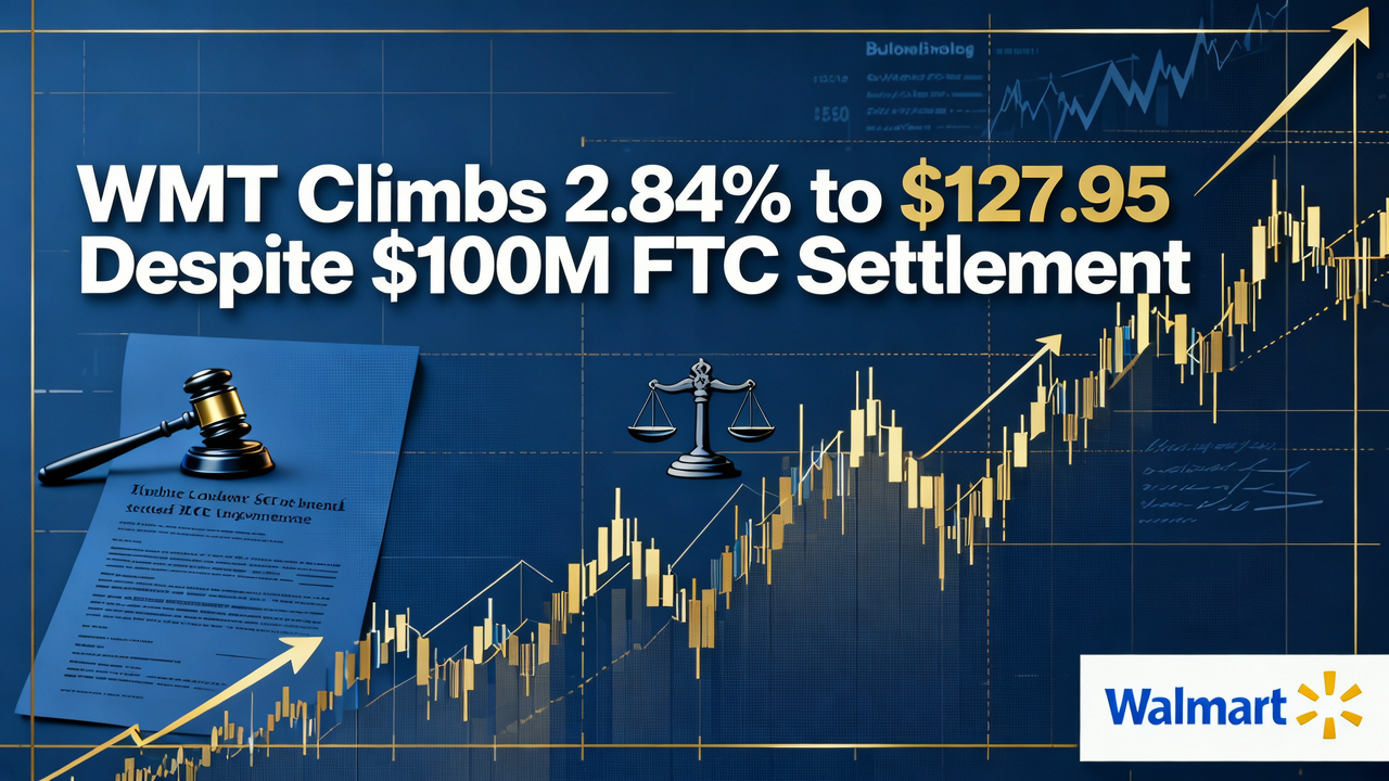 WMT Climbs 2.84% to $127.95 Despite $100M FTC Settlement