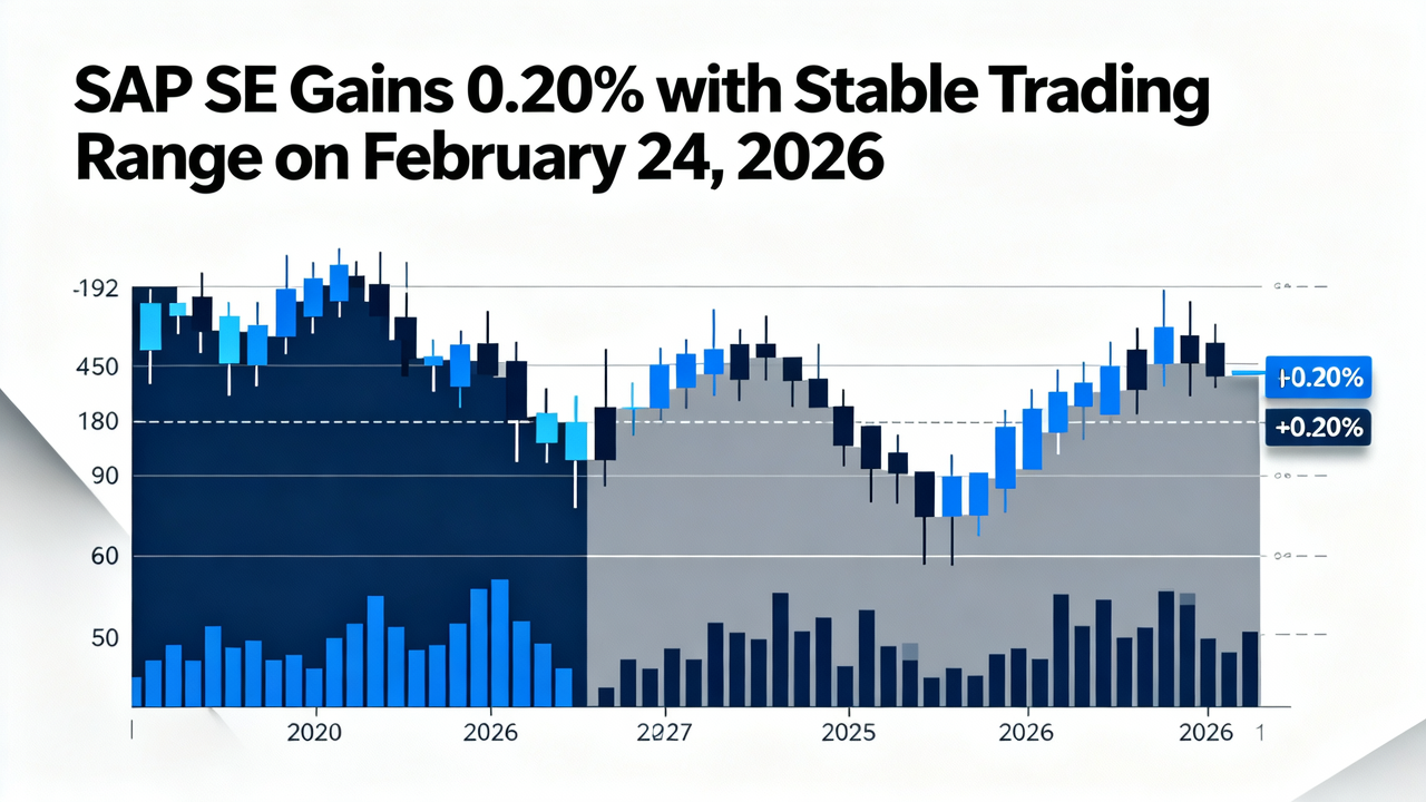 SAP SE Gains 0.20% with Stable Trading Range on February 24, 2026