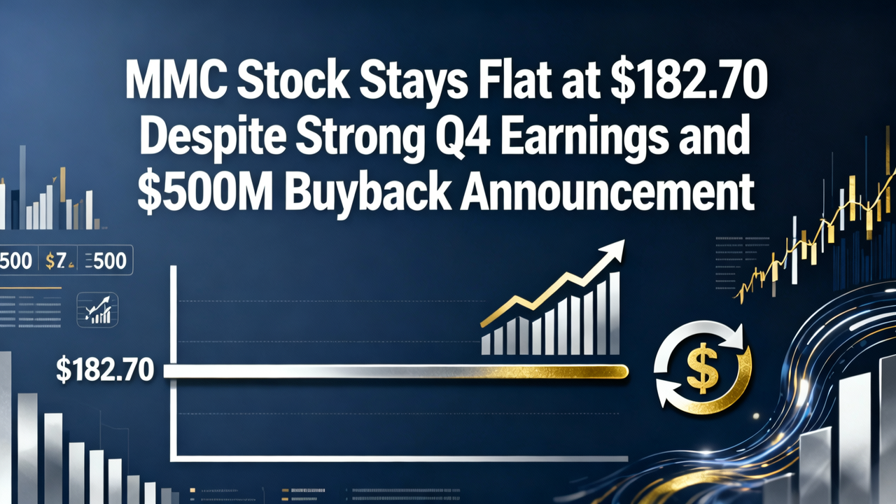 MMC Stock Stays Flat at $182.70 Despite Strong Q4 Earnings and $500M Buyback Announcement