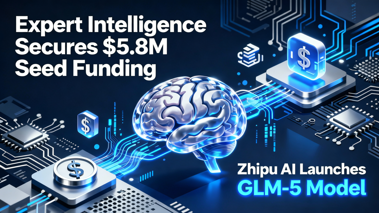 Expert Intelligence Secures $5.8M Seed Funding; Zhipu AI Launches GLM-5 Model