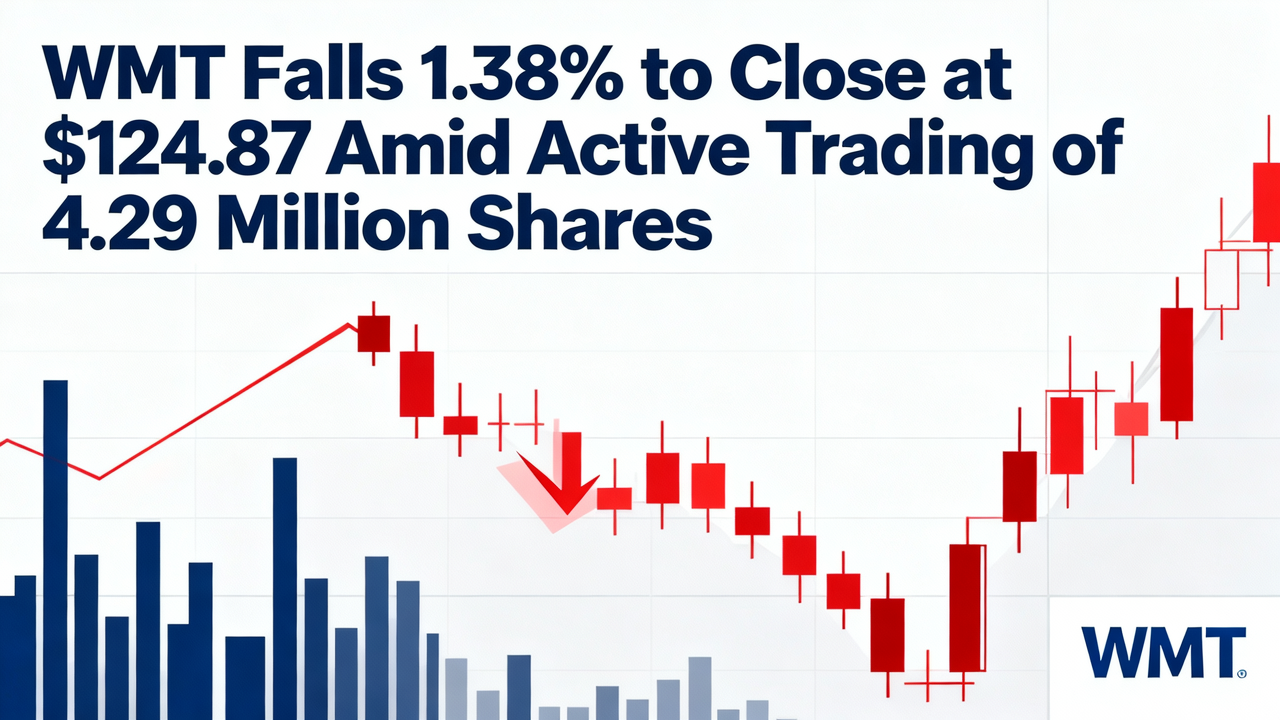 WMT Falls 1.38% to Close at $124.87 Amid Active Trading of 4.29 Million Shares