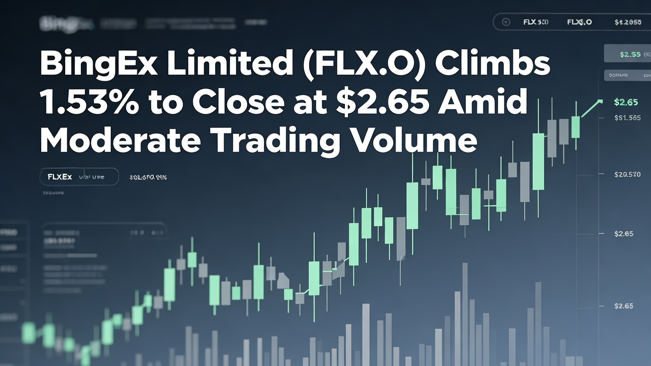 BingEx Limited (FLX.O) Climbs 1.53% to Close at $2.65 Amid Moderate Trading Volume