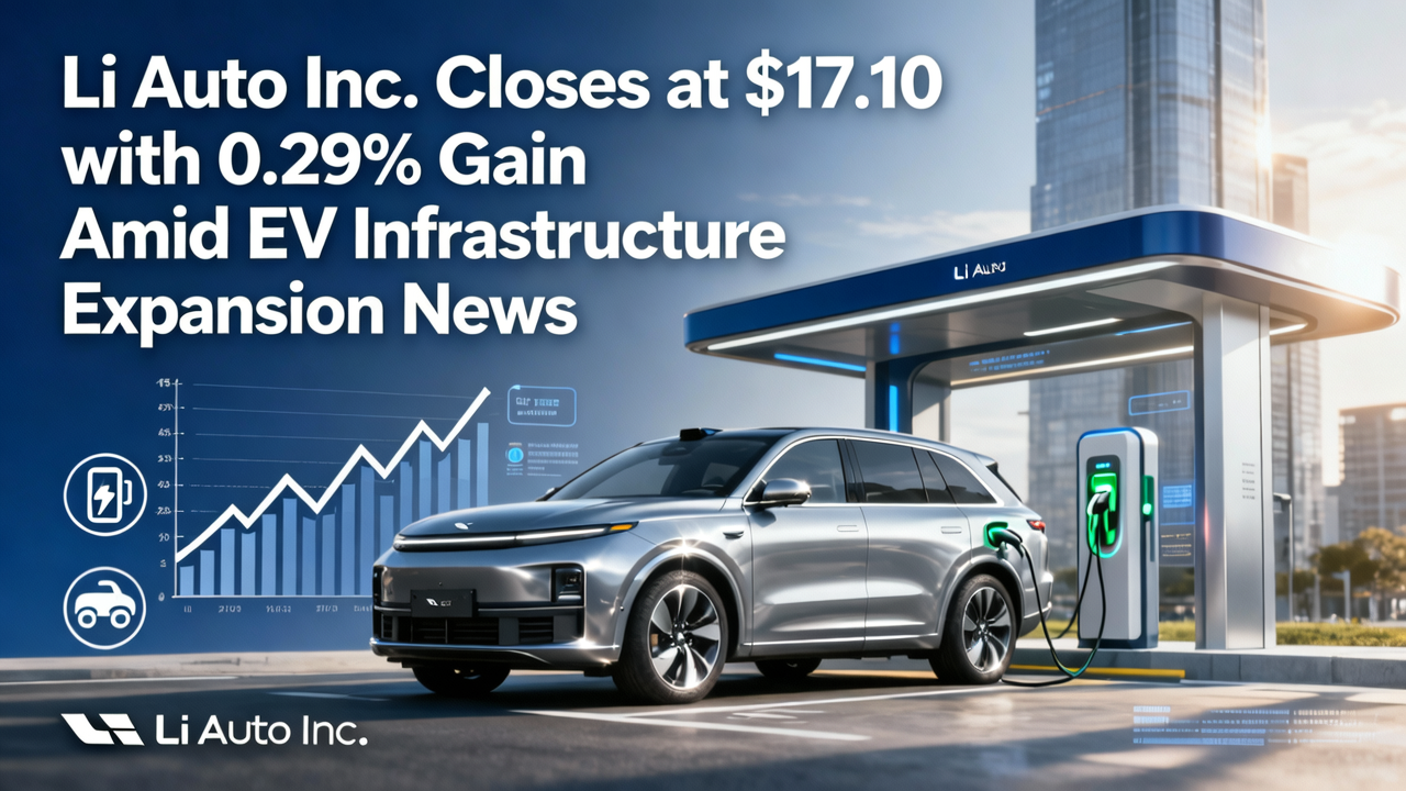 Li Auto Inc. Closes at $17.10 with 0.29% Gain Amid EV Infrastructure Expansion News