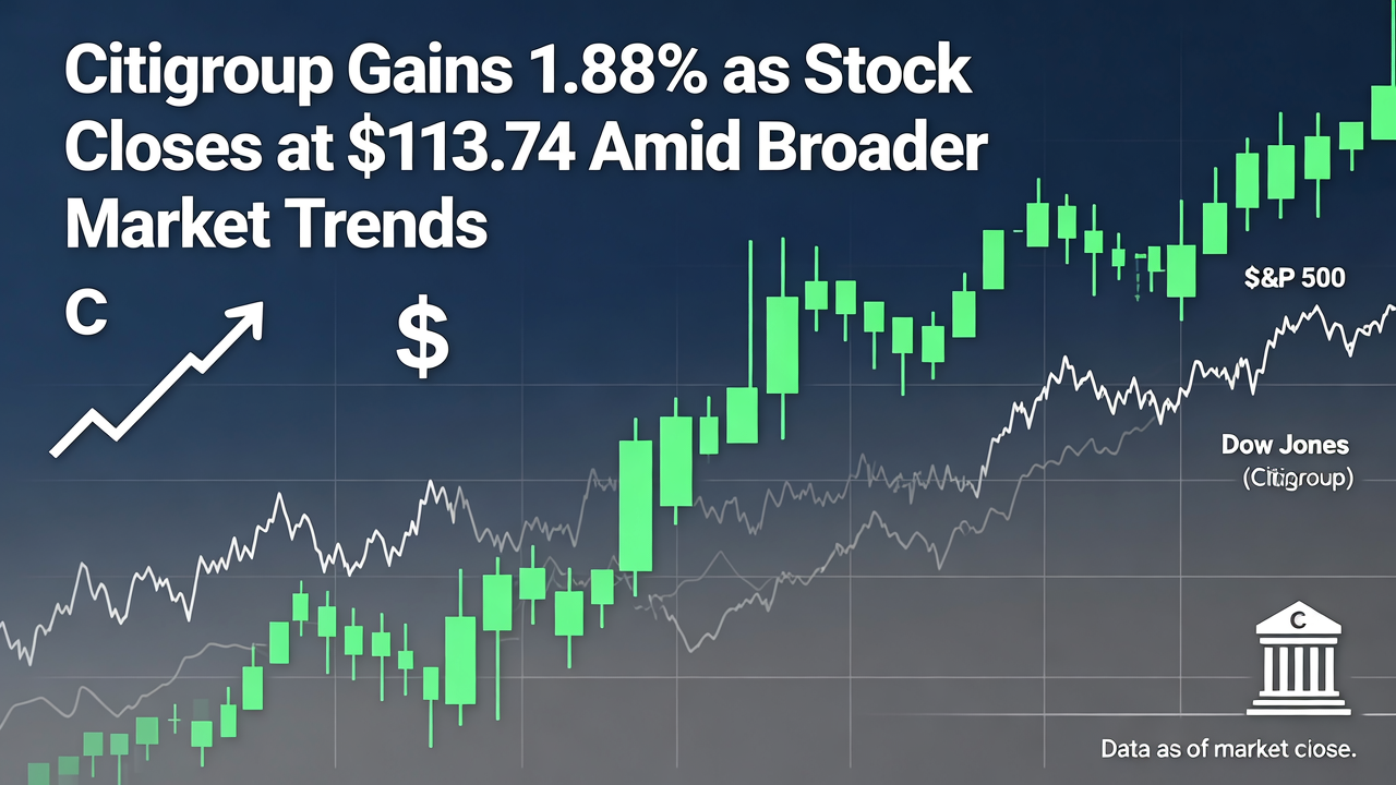 Citigroup Gains 1.88% as Stock Closes at $113.74 Amid Broader Market Trends