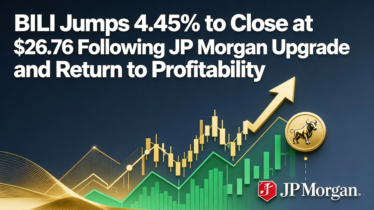 BILI Jumps 4.45% to Close at $26.76 Following JP Morgan Upgrade and Return to Profitability