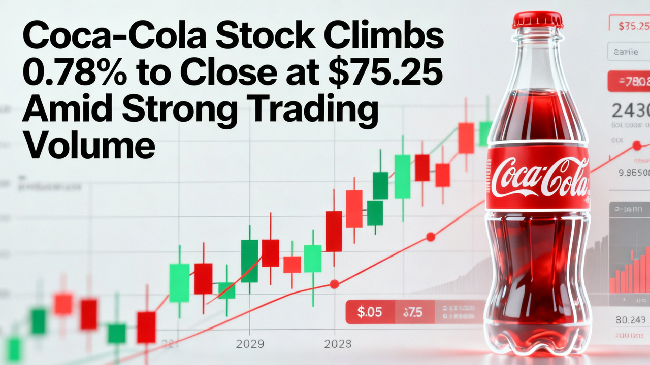Coca-Cola Stock Climbs 0.78% to Close at $75.25 Amid Strong Trading Volume
