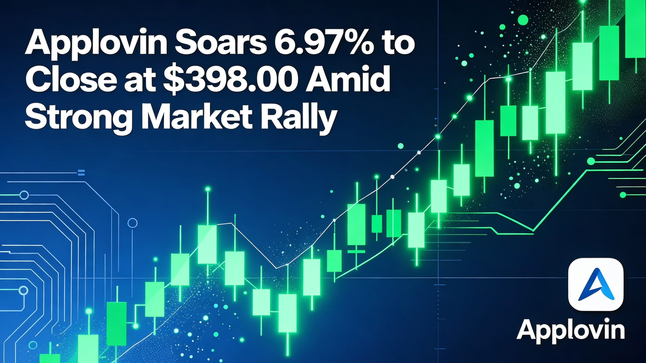 Applovin Soars 6.97% to Close at $398.00 Amid Strong Market Rally