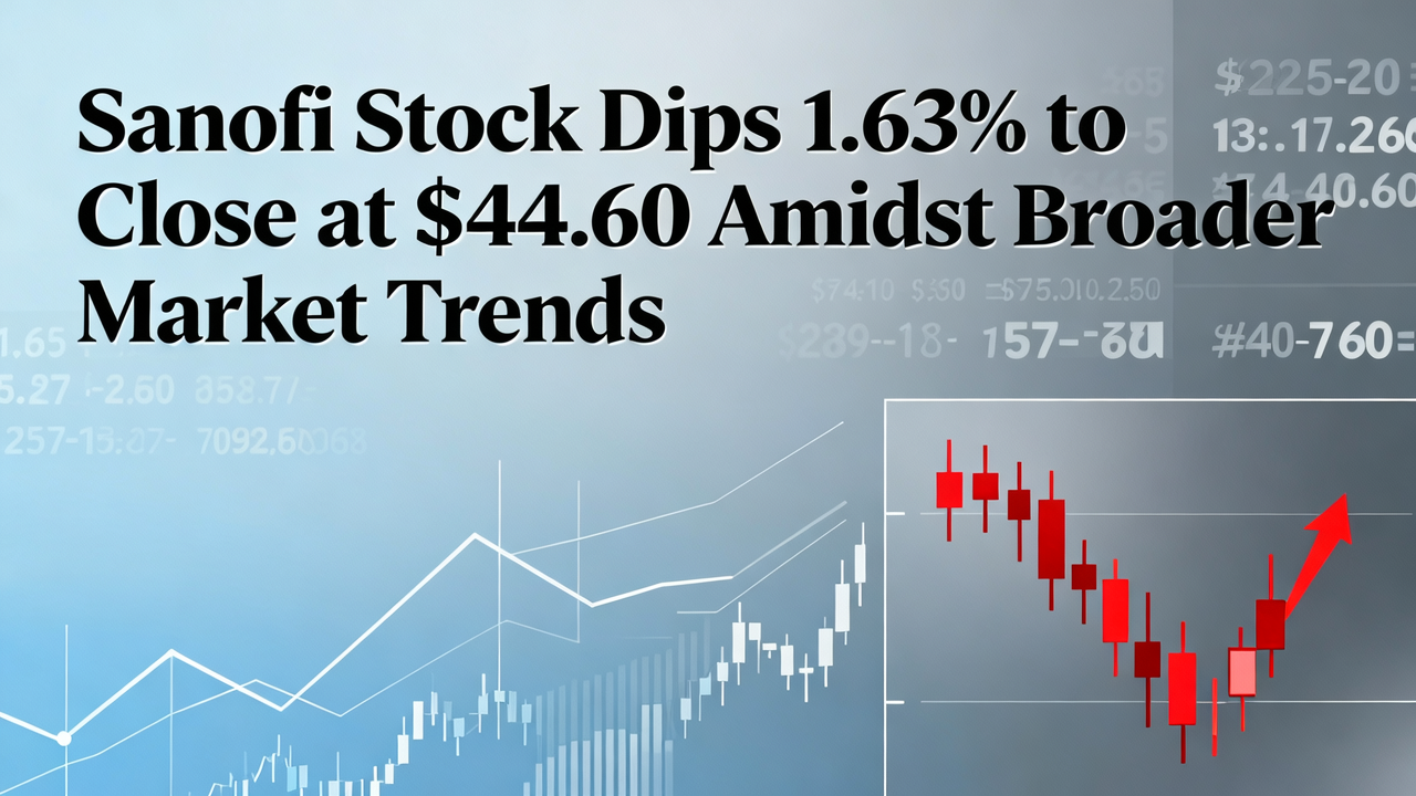 Sanofi Stock Dips 1.63% to Close at $44.60 Amidst Broader Market Trends