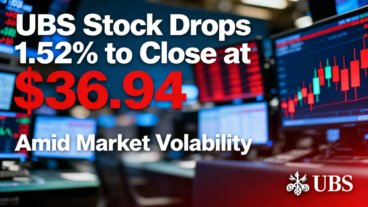 UBS Stock Drops 1.52% to Close at $36.94 Amid Market Volatility