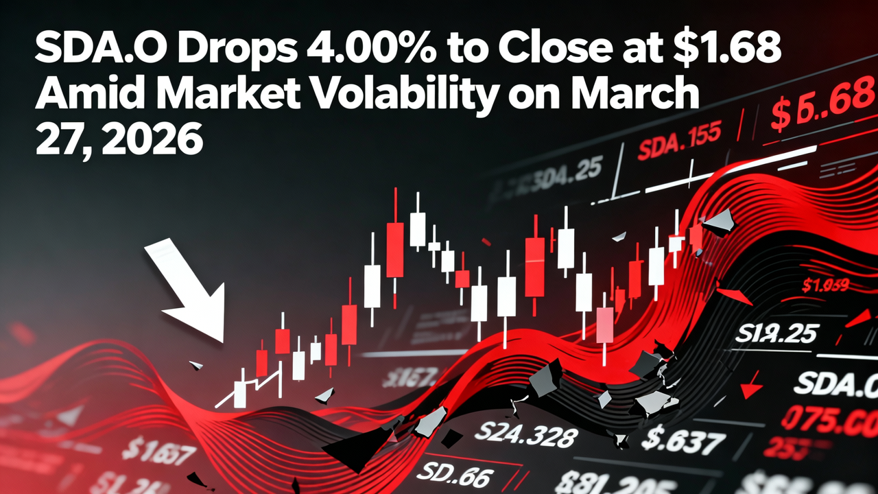 SDA.O Drops 4.00% to Close at $1.68 Amid Market Volatility on March 27, 2026
