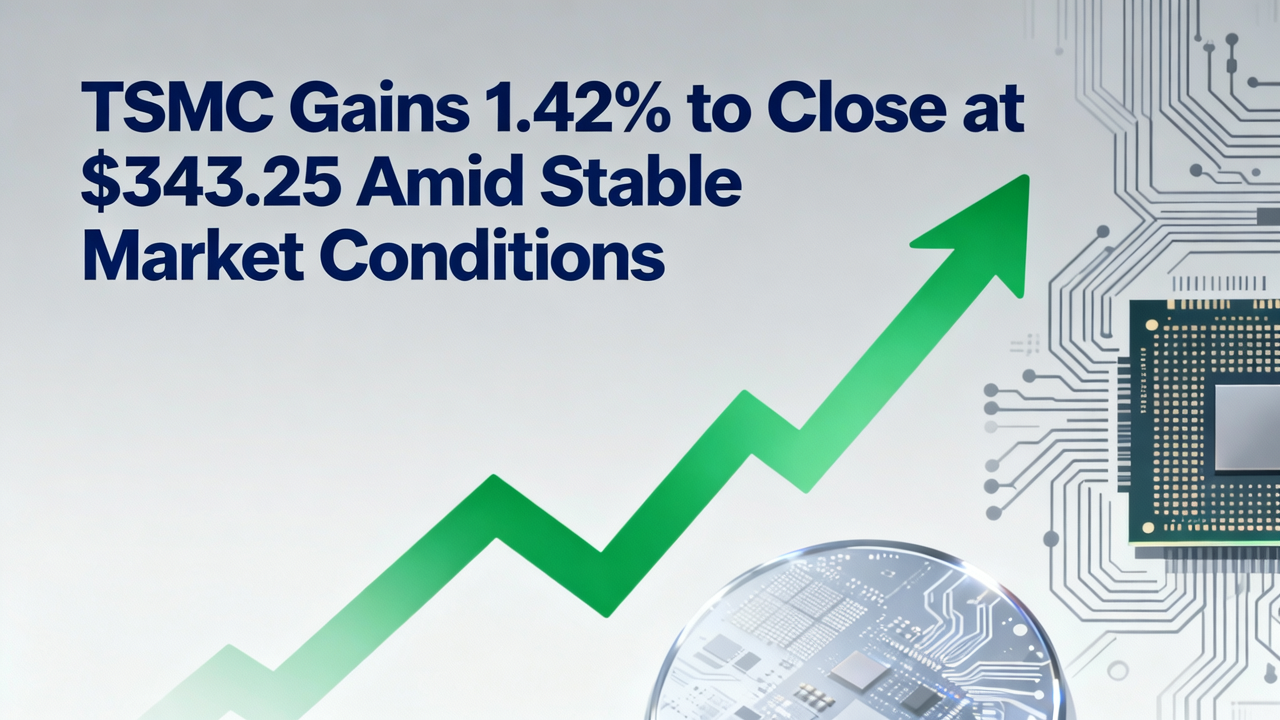 TSMC Gains 1.42% to Close at $343.25 Amid Stable Market Conditions