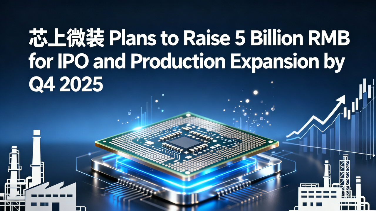 芯上微装 Plans to Raise 5 Billion RMB for IPO and Production Expansion by Q4 2025