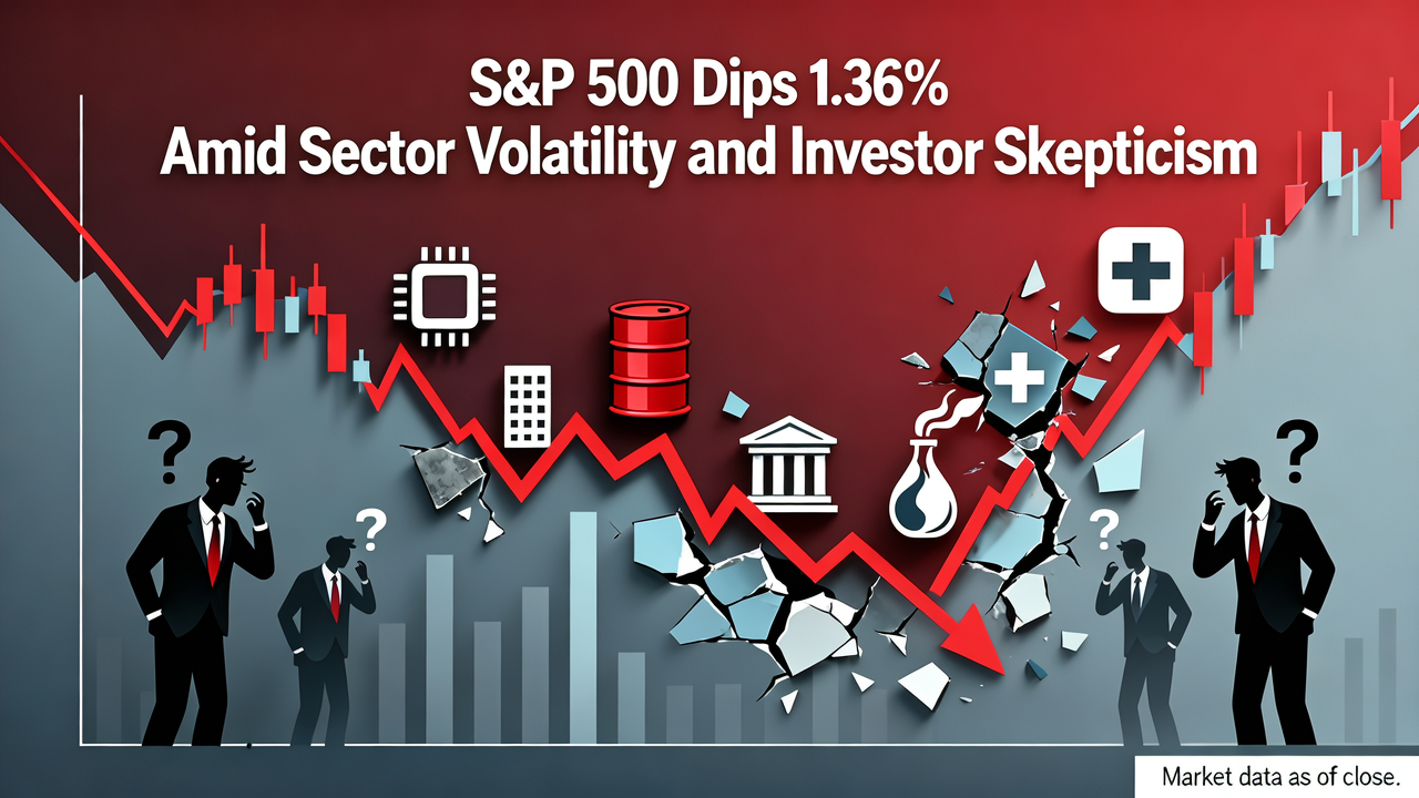 S&P 500 Dips 1.36% Amid Sector Volatility and Investor Skepticism
