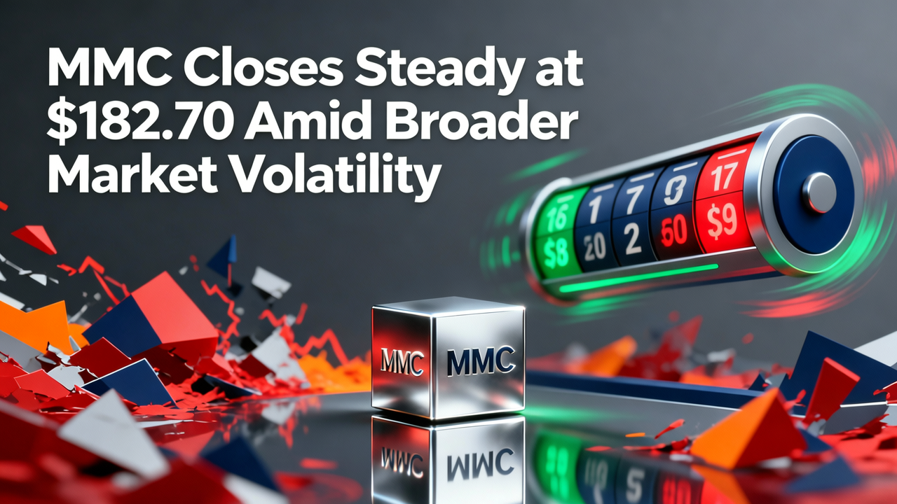 MMC Closes Steady at $182.70 Amid Broader Market Volatility