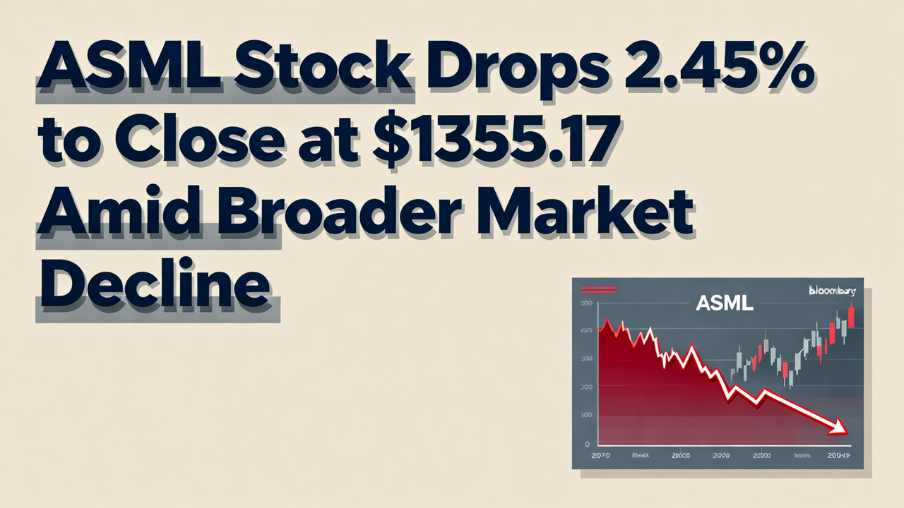 ASML Stock Drops 2.45% to Close at $1355.17 Amid Broader Market Decline