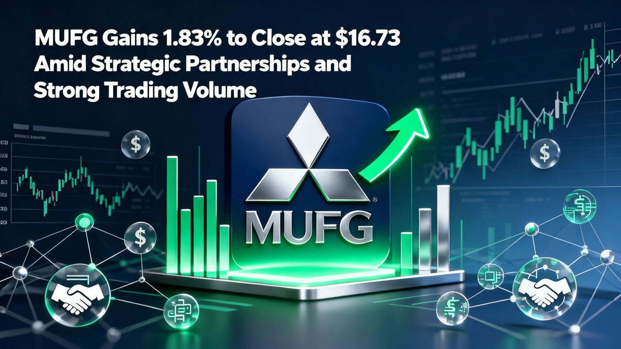 MUFG Gains 1.83% to Close at $16.73 Amid Strategic Partnerships and Strong Trading Volume