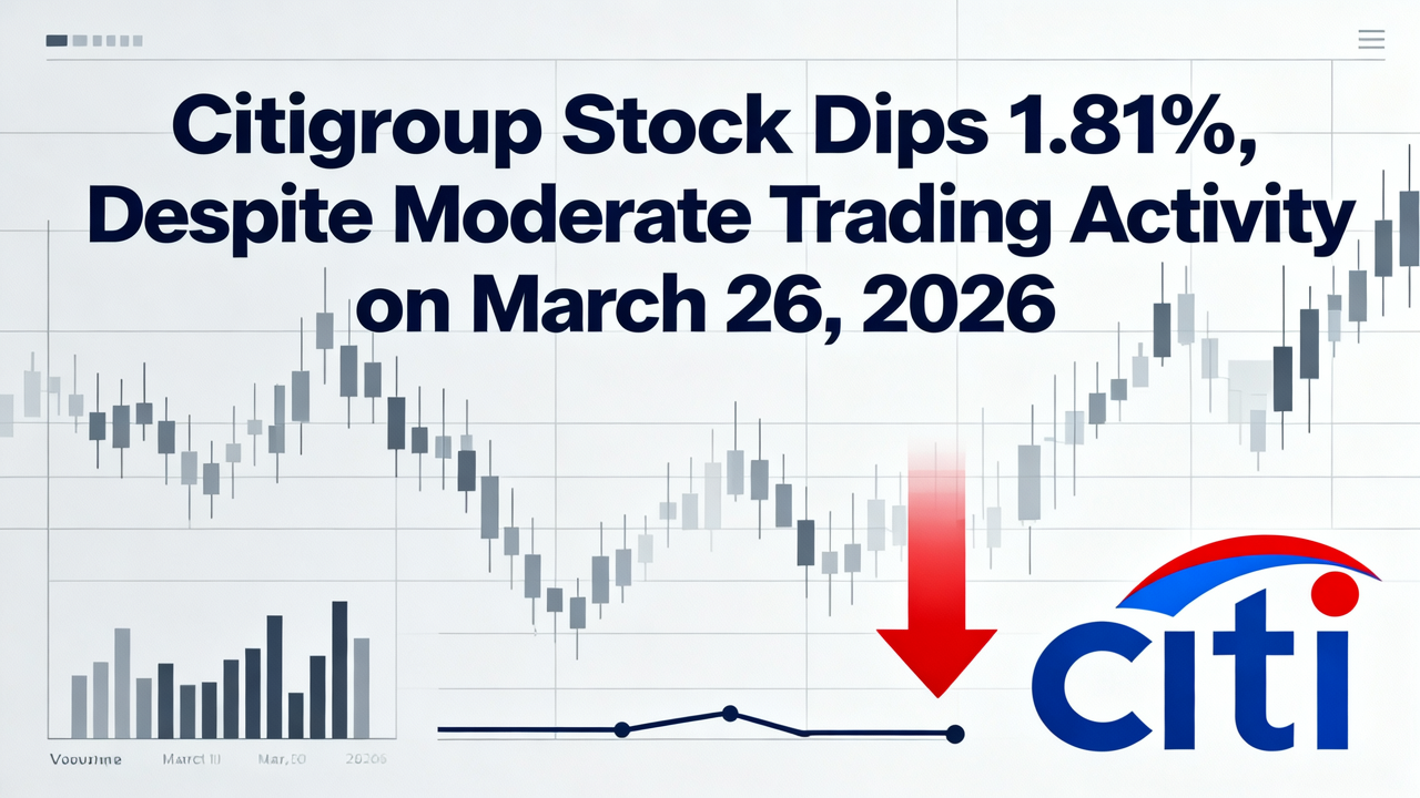 Citigroup Stock Dips 1.81% Despite Moderate Trading Activity on March 26, 2026