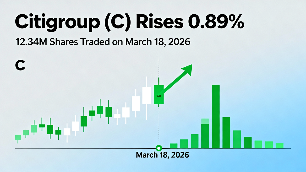 Citigroup (C) Rises 0.89% with 12.34M Shares Traded on March 18, 2026
